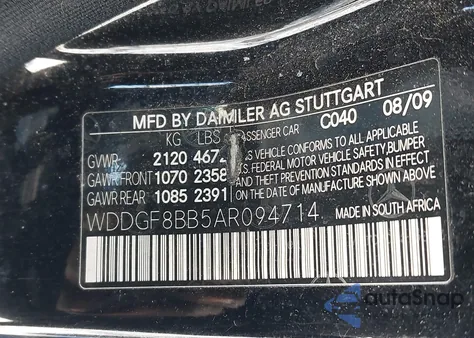 2010 Mercedes-Benz C 300 Luxury 4Matic/Sport 4Matic из США, поврежденный, VIN WDDGF8BB5AR094714